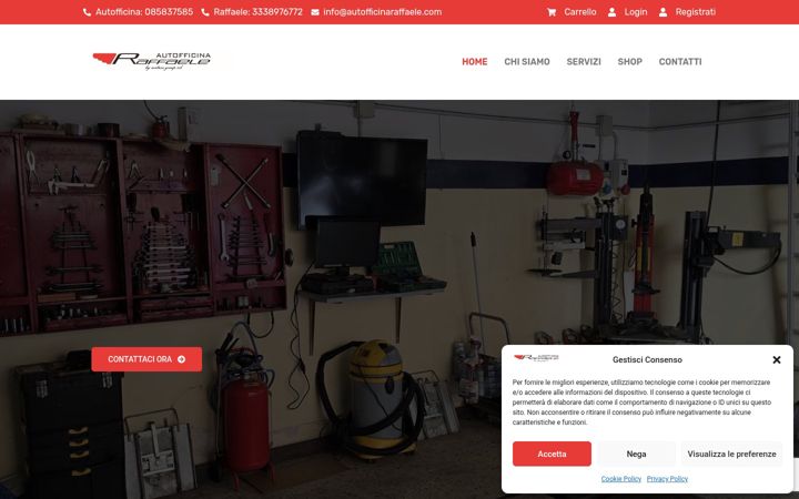 Screenshot of autofficinaraffaele.com