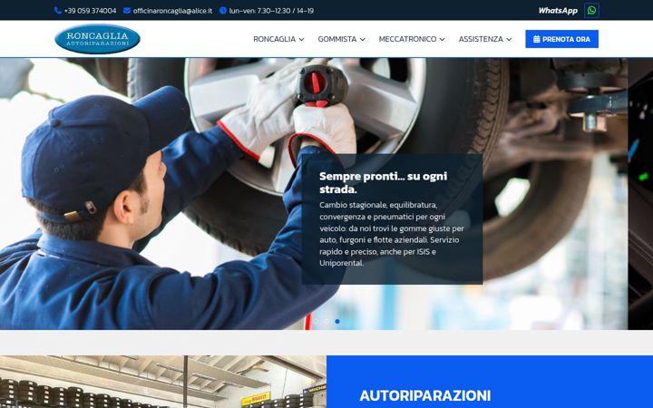 Screenshot ta' autofficinaroncagliamodena.it