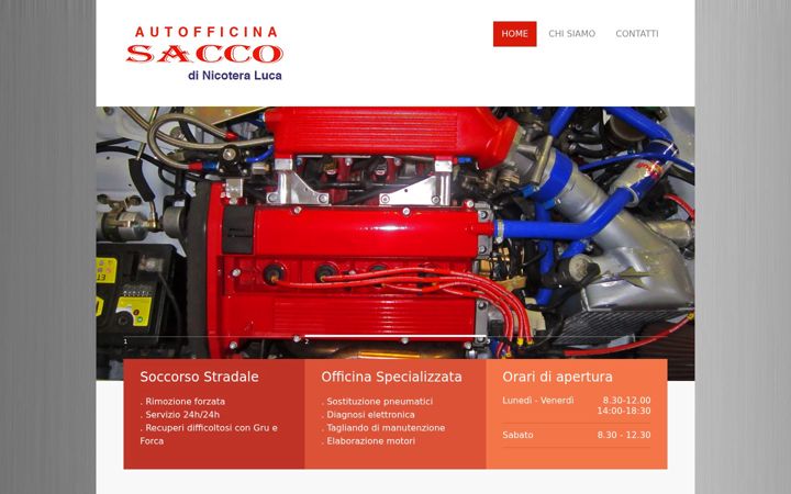 Екранна снимка на autofficinasacco.it
