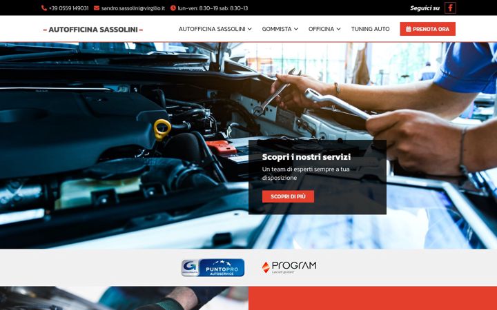 Screenshot ta' autofficinasassolini.it