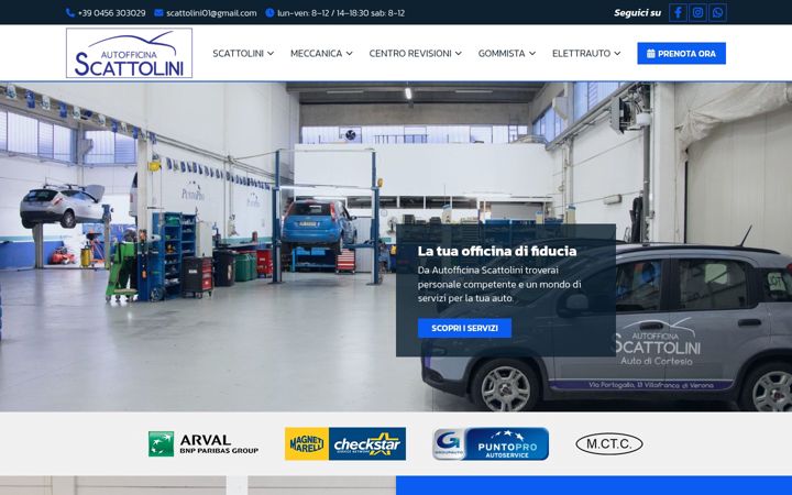 Screenshot ta' autofficinascattolini.it
