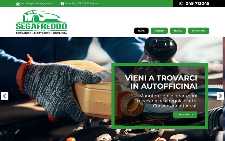 Екранна снимка на autofficinasegafreddo.it