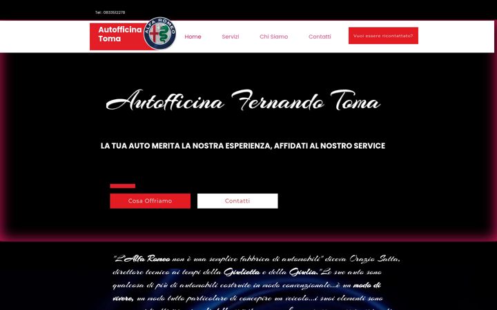 Screenshot of autofficinatoma.it