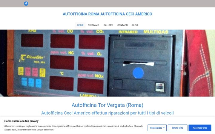Screenshot of autofficinatorvergata.roma.it