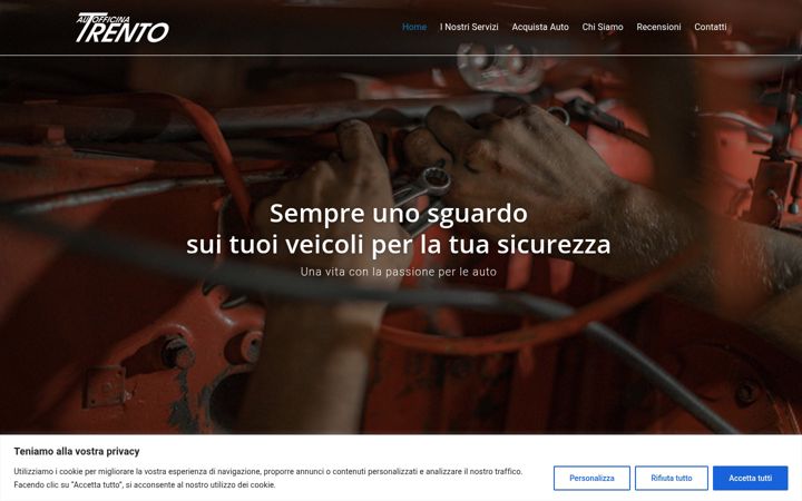 Screenshot ta' autofficinatrento.it