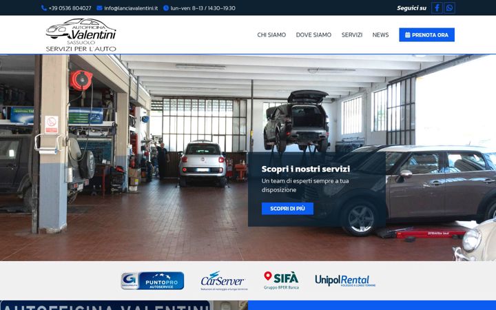Screenshot ta' autofficinavalentini.it