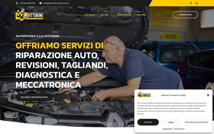 Screenshot ta' autofficinavittorini.it