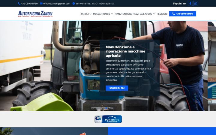 Captura de pantalla de autofficinazanoli.com