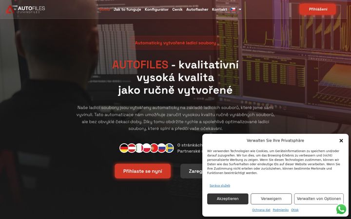 Screenshot of autofiles.cz