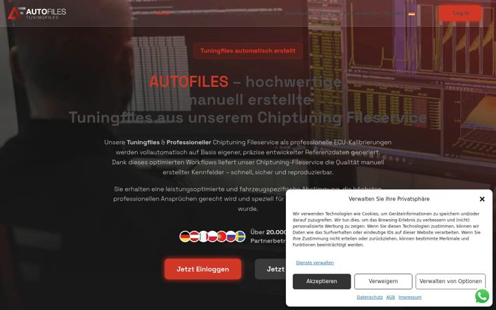 Screenshot of autofiles.de