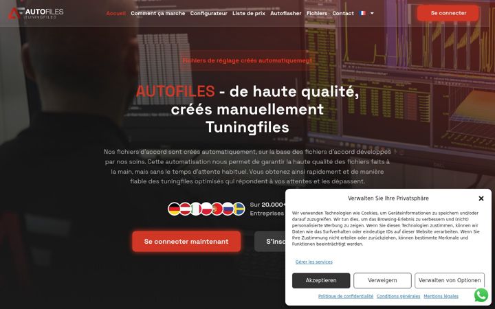 Screenshot of autofiles.fr