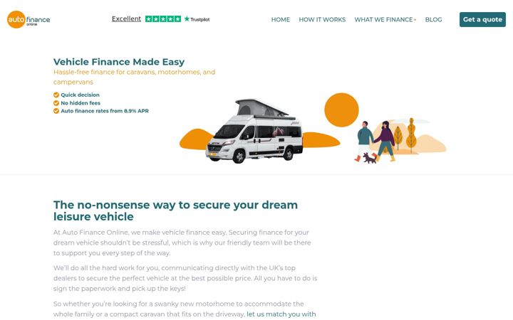 Screenshot von autofinanceonline.co.uk