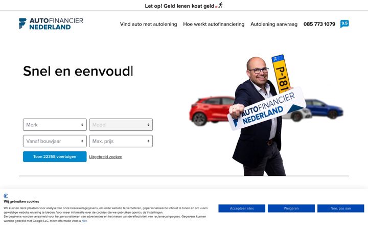 Screenshot of autofinancier.nl
