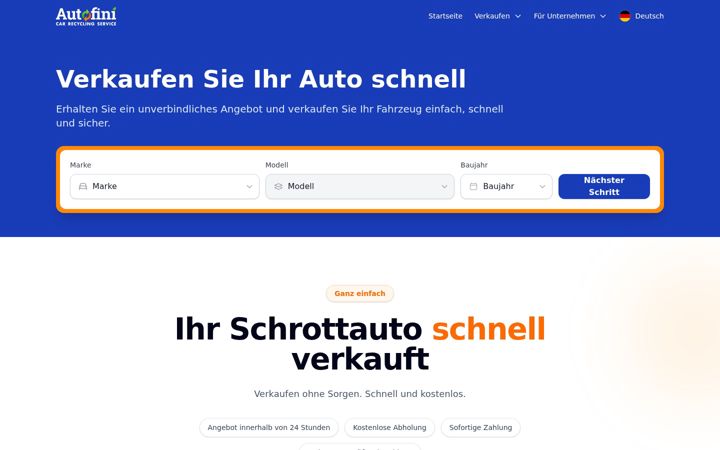 Screenshot of autofini.de