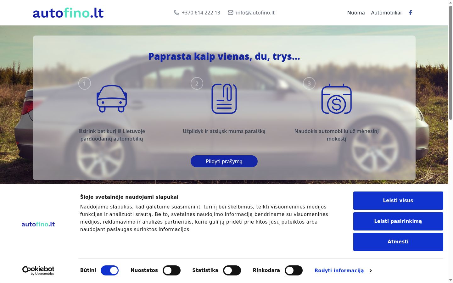 Screenshot tal-banner tal-kunsens muri qabel kwalunkwe interazzjoni