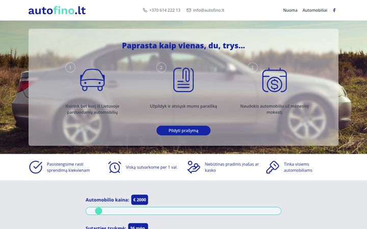Screenshot of autofino.lt