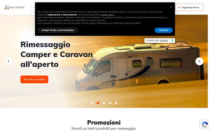 Screenshot ta' autofioretti.it