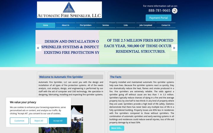 Screenshot von autofiresprinkler.com