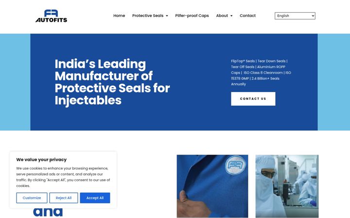 Screenshot of autofits.com