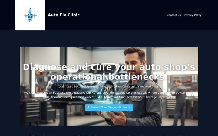 Screenshot of autofixclinic.com