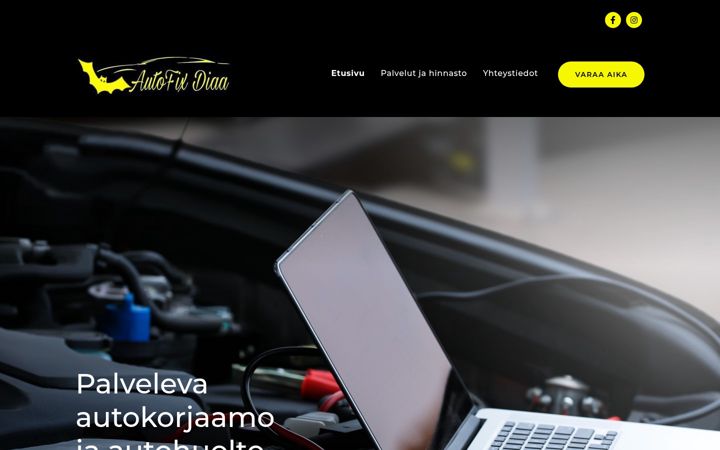 Screenshot of autofixdiaa.fi