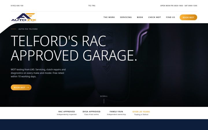 Screenshot of autofixtelford.co.uk