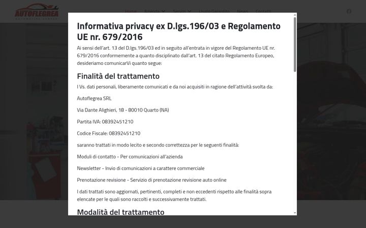 Screenshot του autoflegrea.it