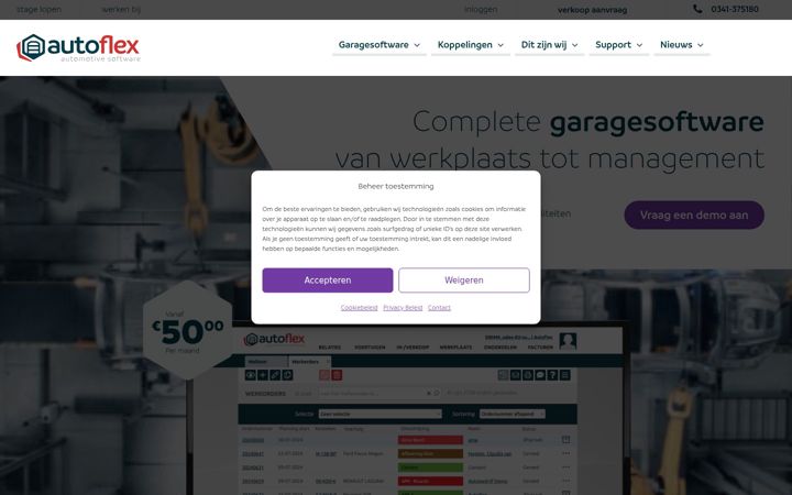 Screenshot of autoflex.nl