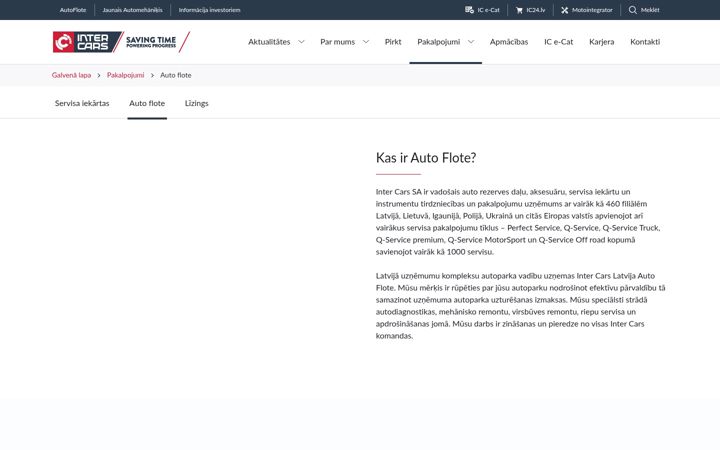 Screenshot of autoflote.lv