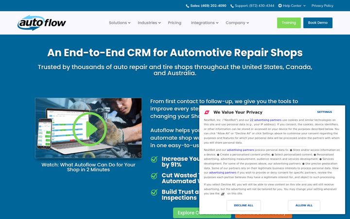 Screenshot of autoflow.com