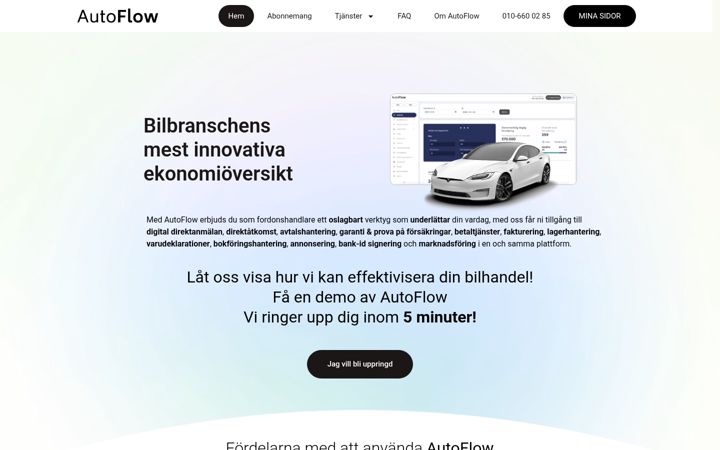 Screenshot of autoflow.nu