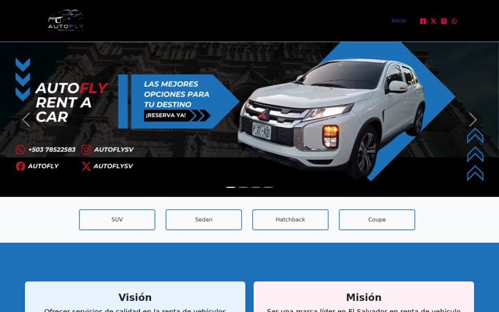 Screenshot of autoflysv.com