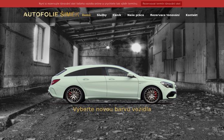 Screenshot von autofoliesimek.cz
