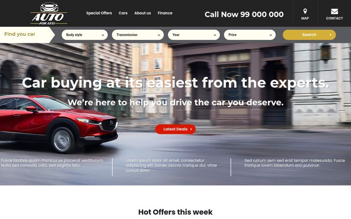 Zrzut ekranu autoforlesscyprus.com