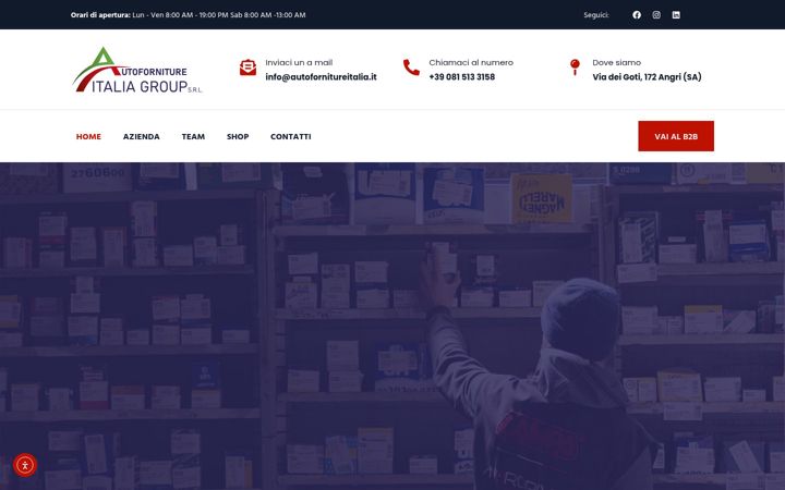 Screenshot of autofornitureitalia.it
