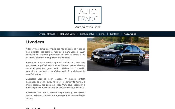 Screenshot of autofranc.cz