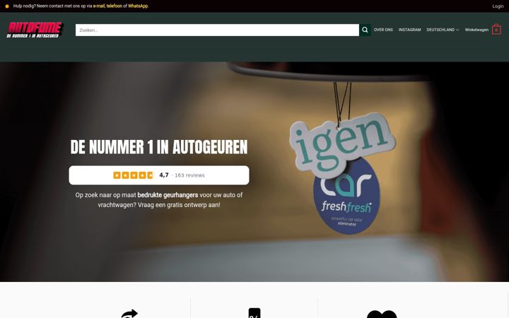 Screenshot of autofume.nl
