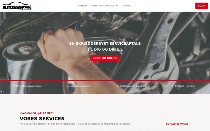 Screenshot ta' autogaardenherning.dk