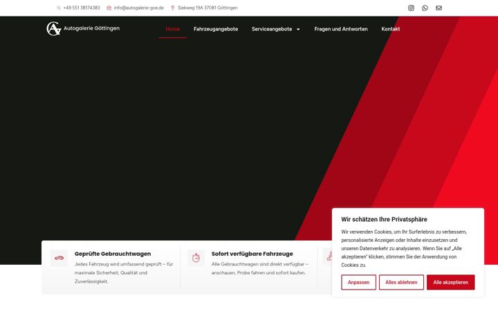 Screenshot of autogalerie-goe.de