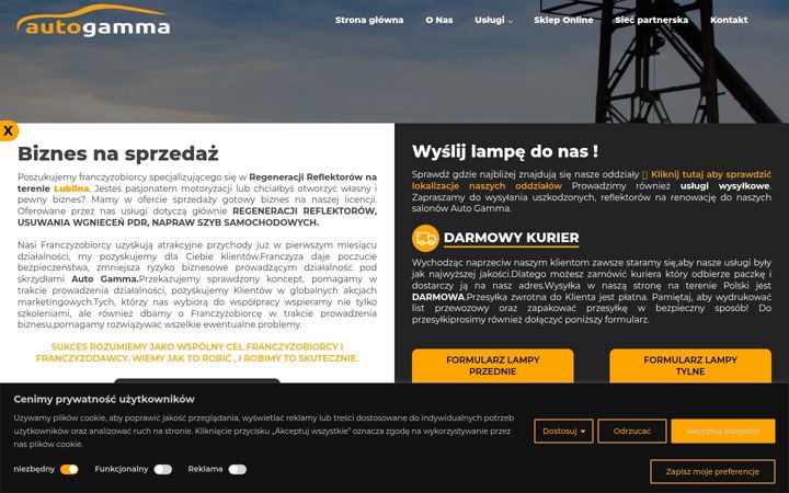 Screenshot of autogammalublin.pl