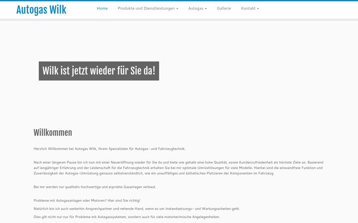Screenshot of autogas-wilk.de