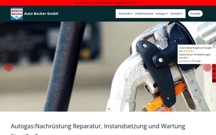 Screenshot of autogas-zentrum-dortmund.de
