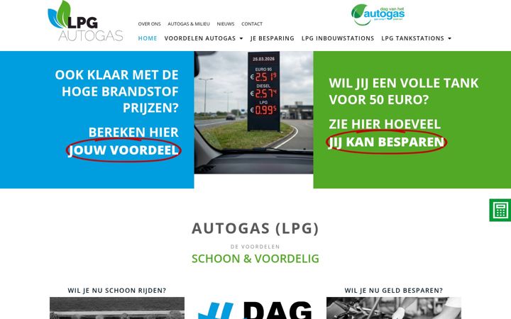 Screenshot of autogas.nl
