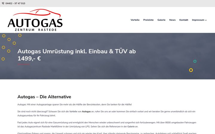 Screenshot of autogaszentrum-rastede.de
