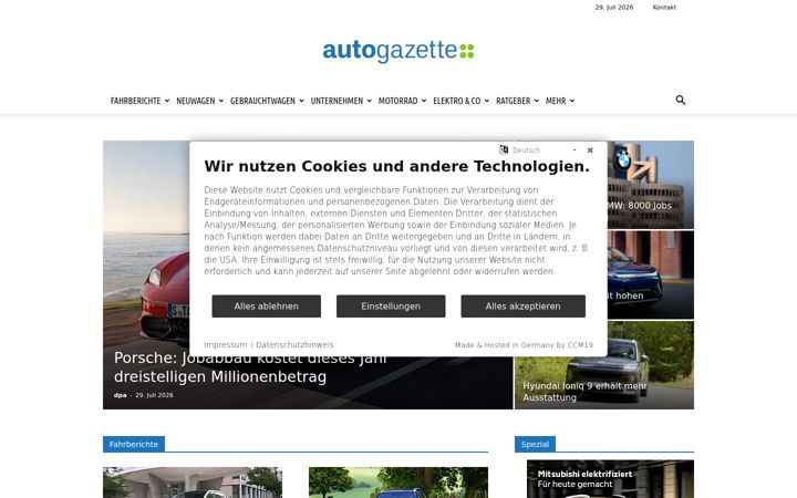 Screenshot of autogazette.de
