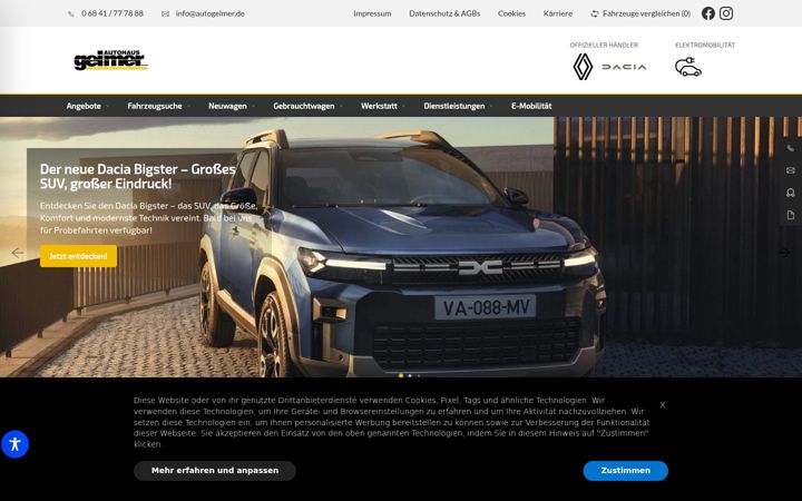 Screenshot of autogeimer.de