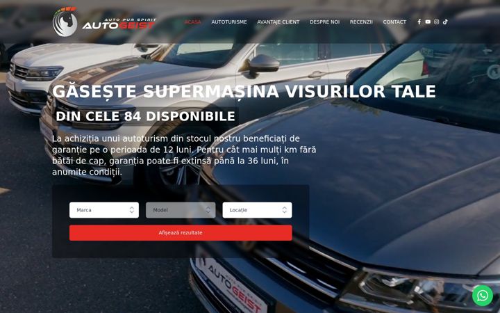Ekraanipilt saidist autogeist.ro