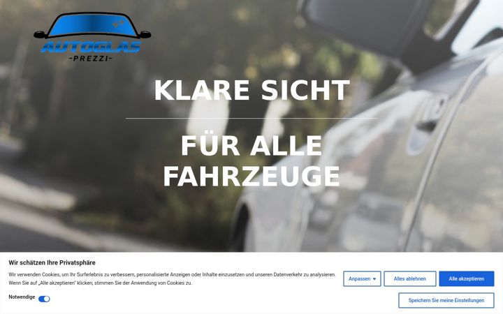 Screenshot of autoglas-prezzi.ch