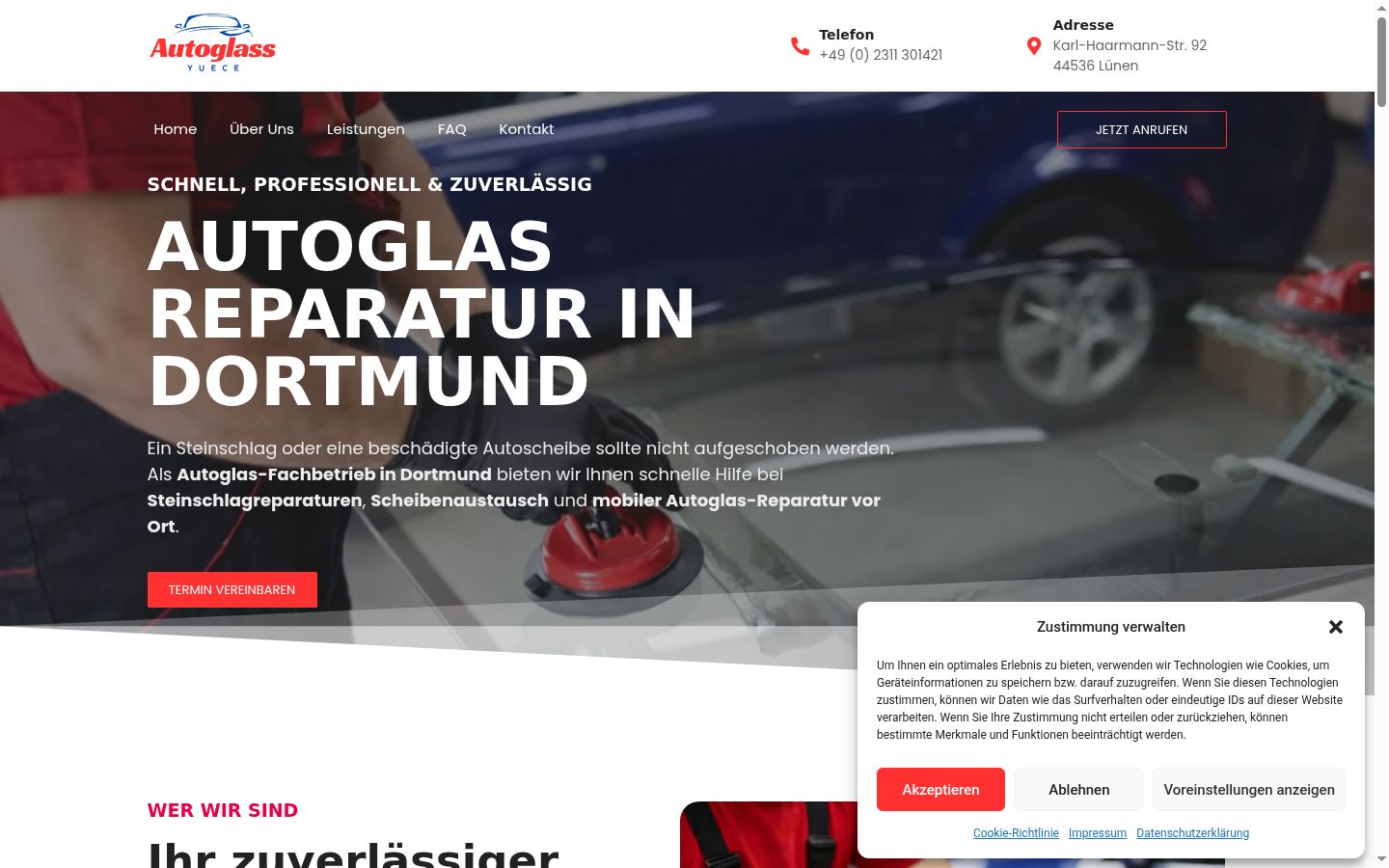 Ekrānuzņēmums ar piekrišanas baneri, kas tika rādīts pirms jebkādas mijiedarbības