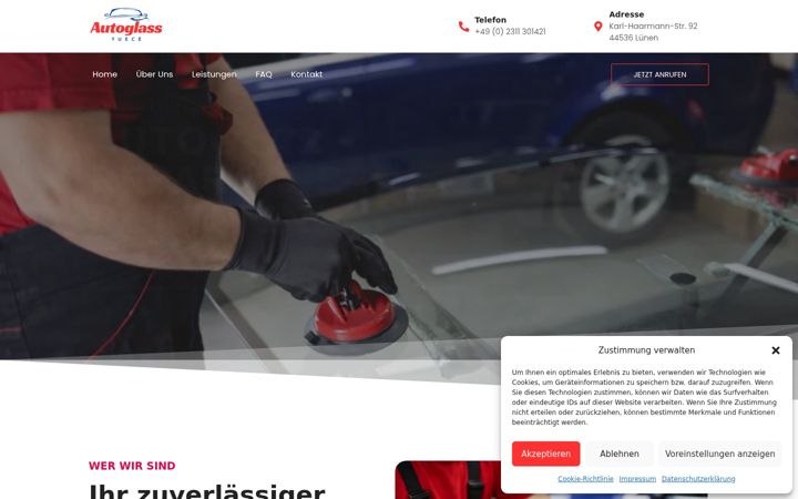 Ekrānuzņēmums no autoglas-yuece.de